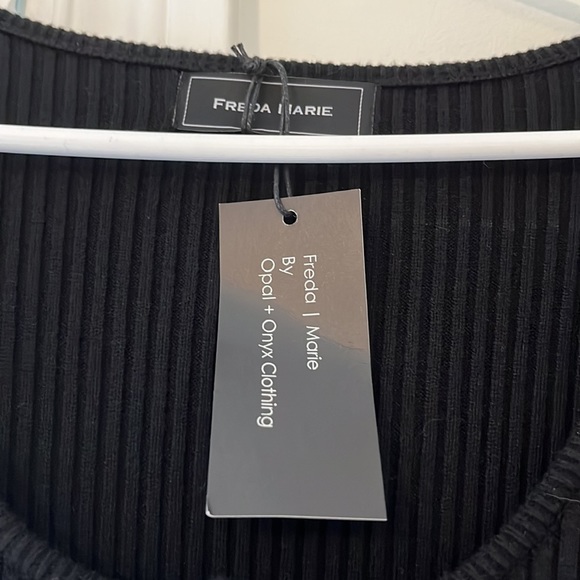 NWT Freda Marie long sleeve ribbed dress - Picture 4 of 7